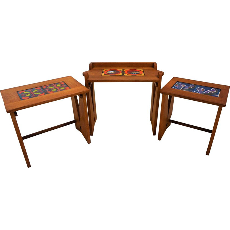 Vintage nesting tables by Guillerme and Chambron