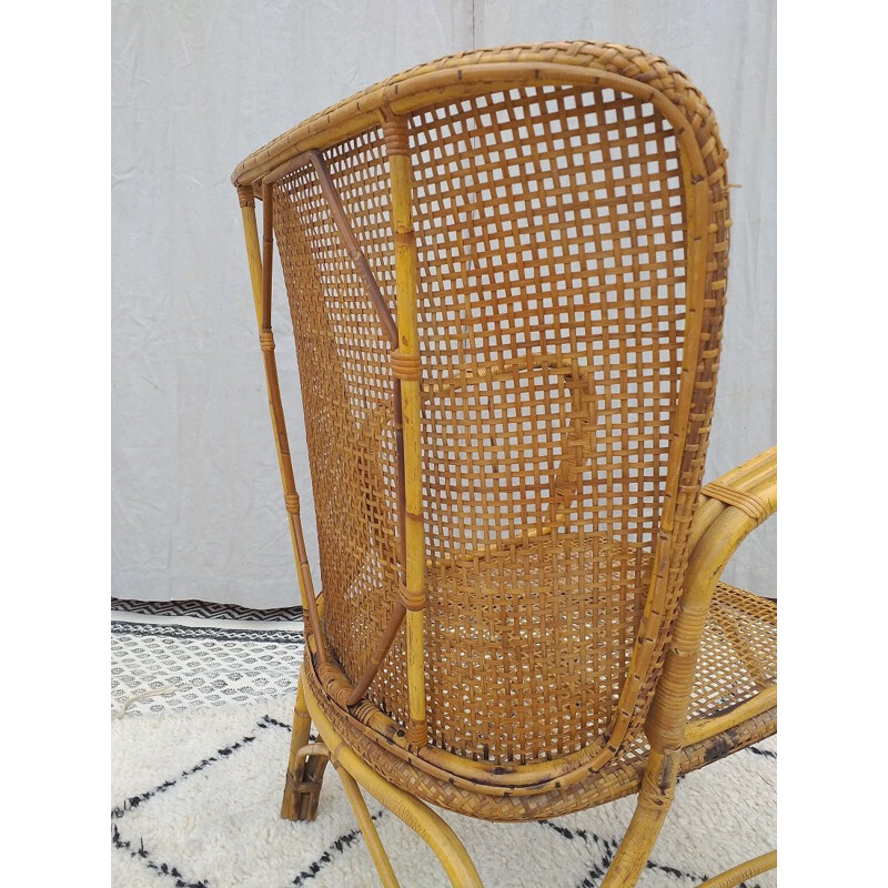 Vintage rattan chair, 1970