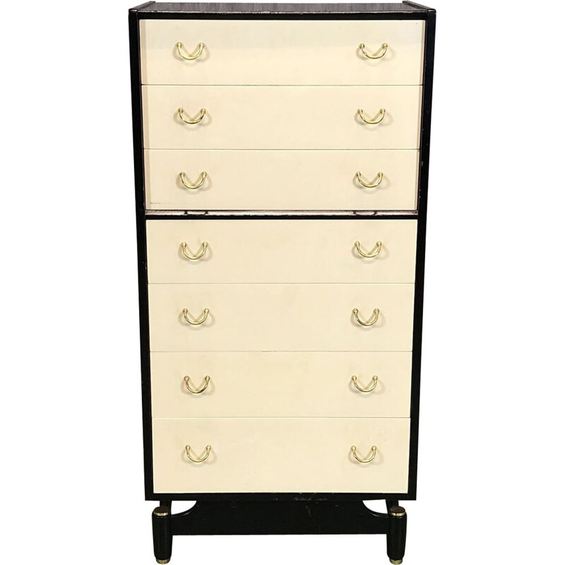 Vintage black and white chest of drawers by G-Plan