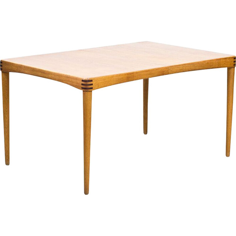 Table à repas Vintage extensible en chêne par H.W. Klein pour Bramin, Danemark, 1960