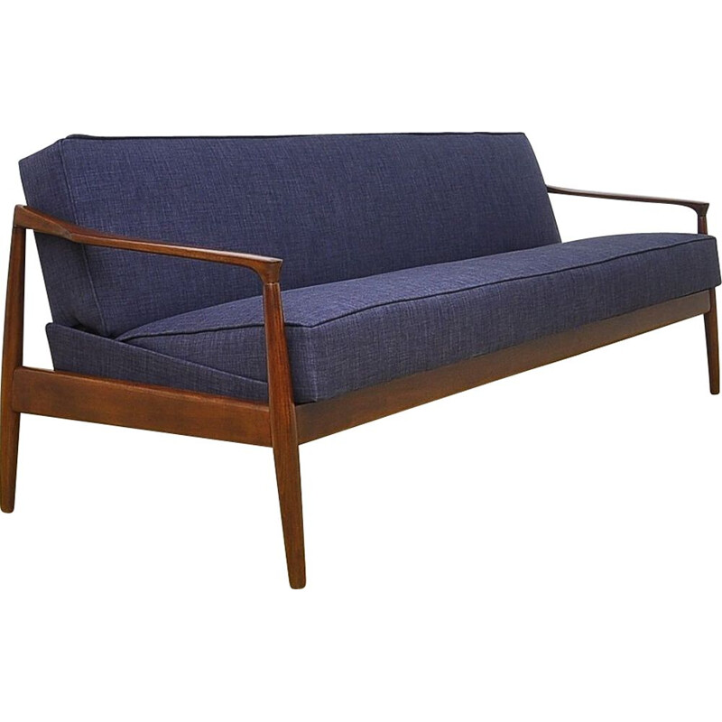 Vintage sofa bed in beech, 1960s