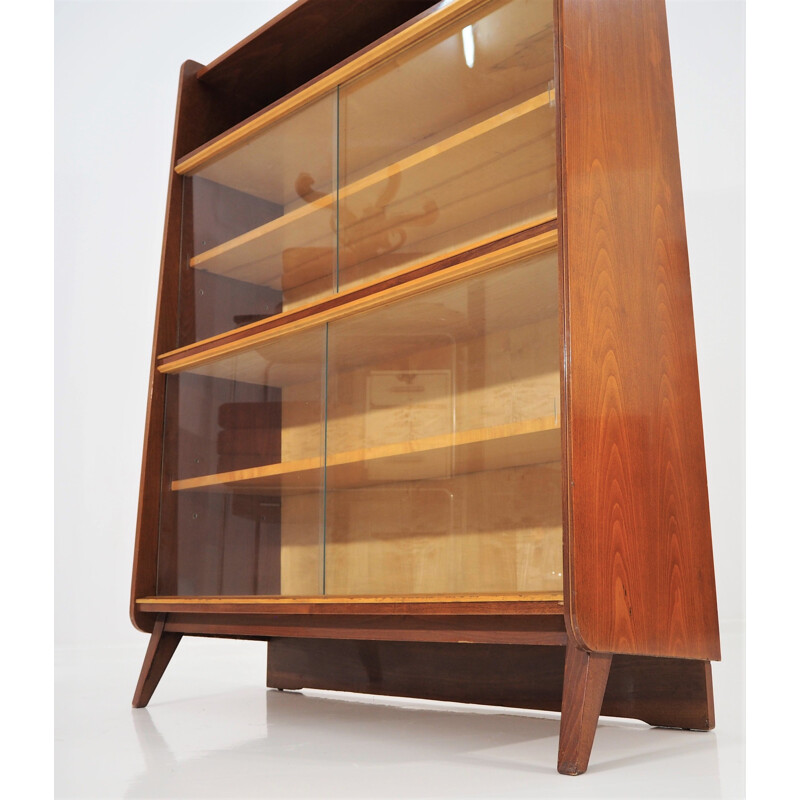 Vintage Bookcase with Glass Doors from Tatra, 1960s