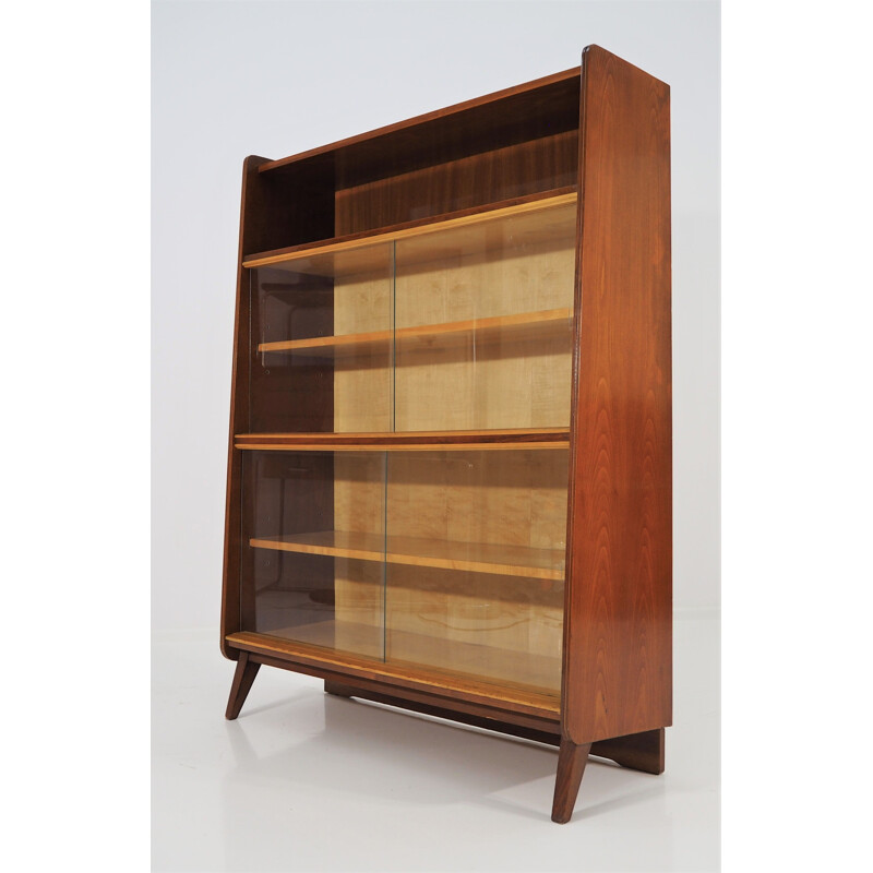 Vintage Bookcase with Glass Doors from Tatra, 1960s