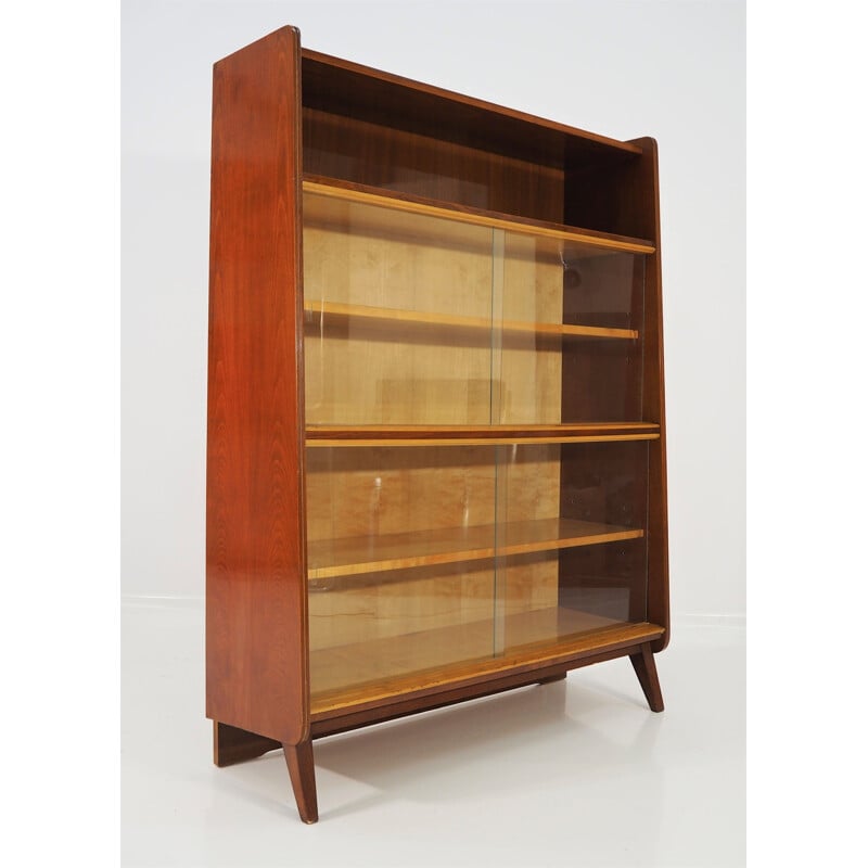 Vintage Bookcase with Glass Doors from Tatra, 1960s