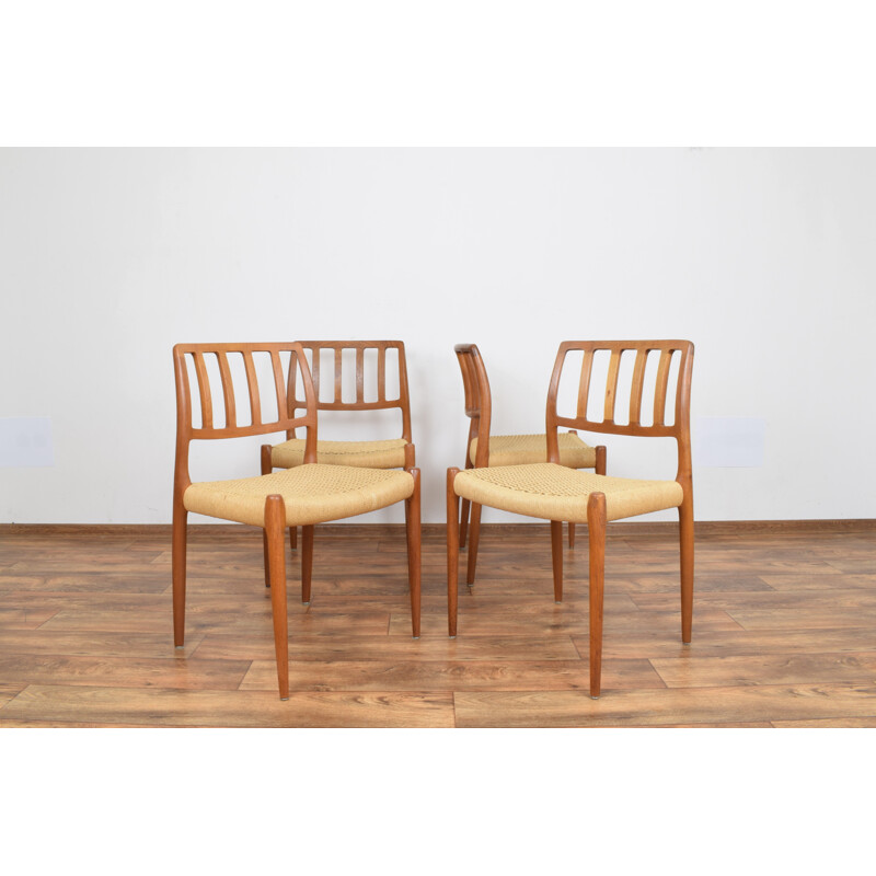 Mid-Century Model 82 Chair by Niels Otto (N. O.) Møller for J.L. Møllers, 1960s, Set of 4