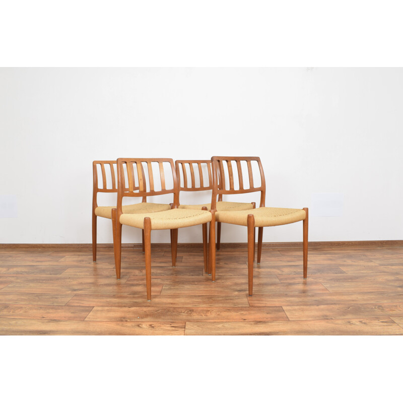 Mid-Century Model 82 Chair by Niels Otto (N. O.) Møller for J.L. Møllers, 1960s, Set of 4