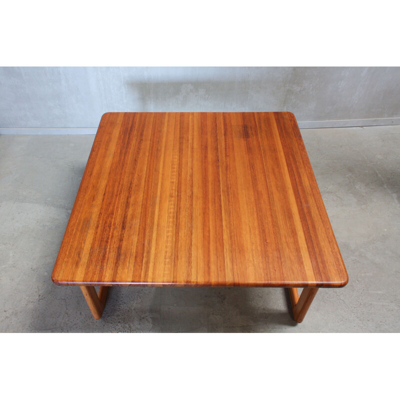 Vintage British Square Coffee Table in Oak, 1960s