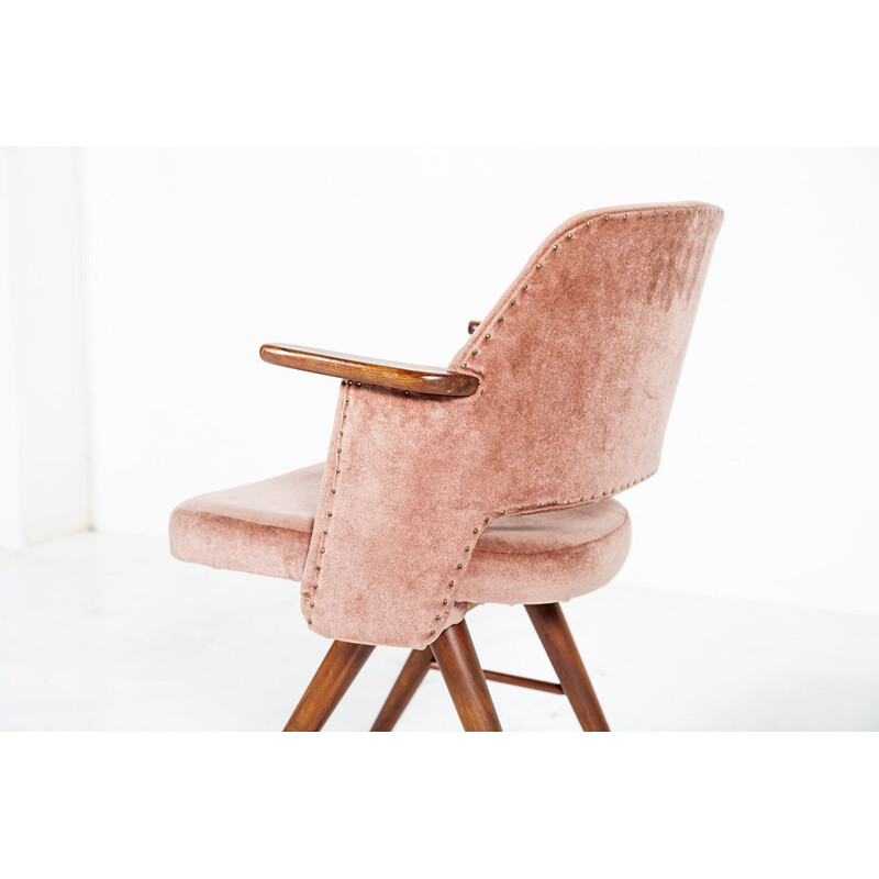 Paire de fauteuils rose vintage FT30 en teck par Cees Braakman pour Pastoe, 1950