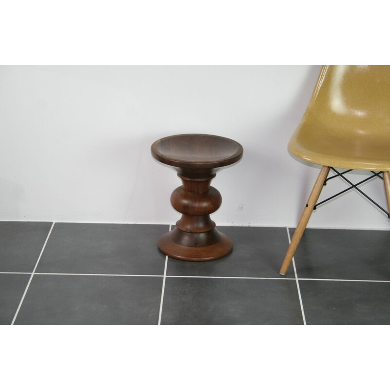 Vintage Stool Time Life  by Charles and Ray Eames edition Herman Miller model B in vintage walnut
