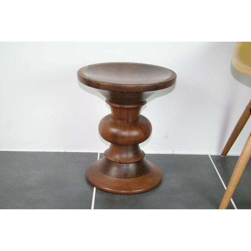 Vintage Stool Time Life  by Charles and Ray Eames edition Herman Miller model B in vintage walnut