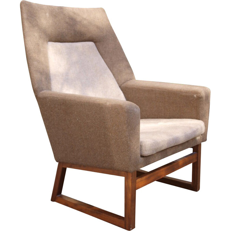 Scandinavian vintage armchair in wood, Egon A. OLSEN - 1950s