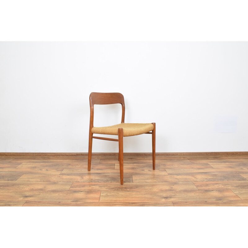 Set of 4 Model 75 vintage Chairs by Niels Otto (N. O.) Møller for J.L. Møllers, 1960s