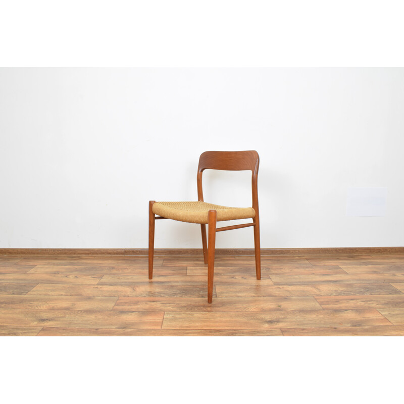 Set of 4 Model 75 vintage Chairs by Niels Otto (N. O.) Møller for J.L. Møllers, 1960s