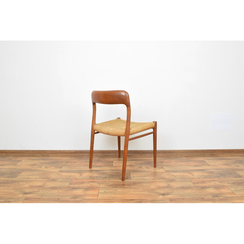 Set of 4 Model 75 vintage Chairs by Niels Otto (N. O.) Møller for J.L. Møllers, 1960s