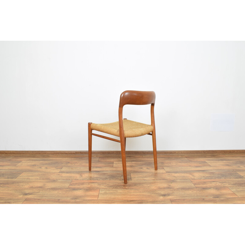 Set of 4 Model 75 vintage Chairs by Niels Otto (N. O.) Møller for J.L. Møllers, 1960s