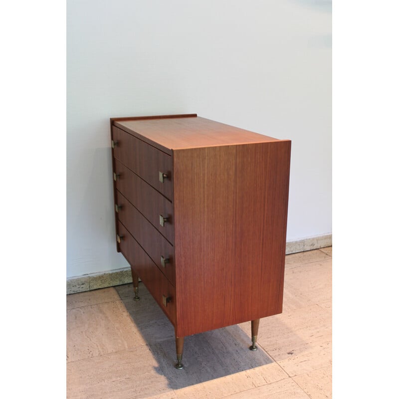 Commode vintage style scandinave à 4 tiroirs, 1960