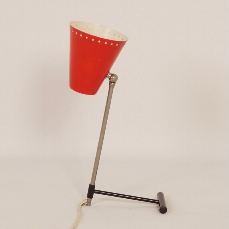 Vintage red Bambi desk lamp by Floris Fiedeldij for Artimeta, 1950s