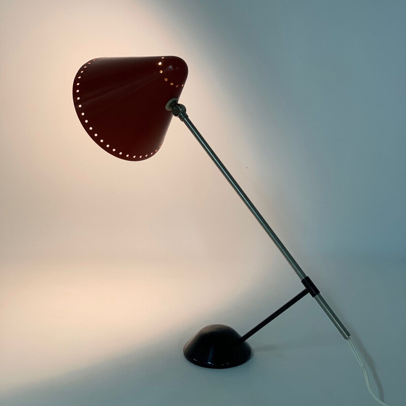 Red Table Lamp Model "M1" by Floris Fiedeldij for Artimeta, 1950s