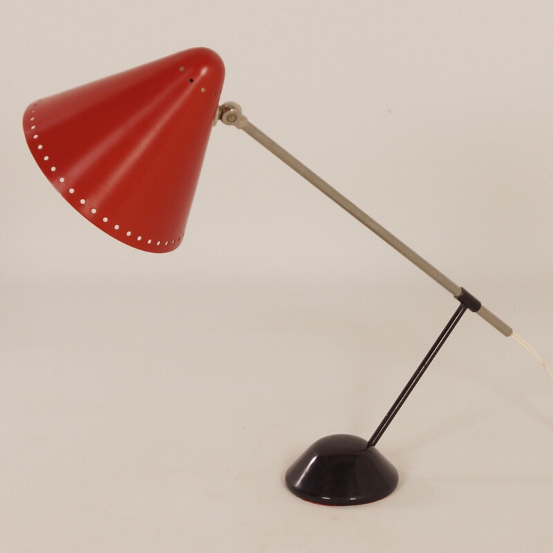 Red Table Lamp Model "M1" by Floris Fiedeldij for Artimeta, 1950s