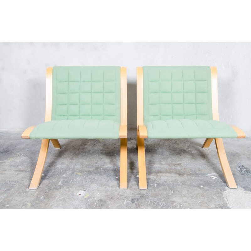 Paire de 2 chaises vintage "Ax" d'Orla Molgaard & Peter Hvidt pour Fritz Hansen, 1970