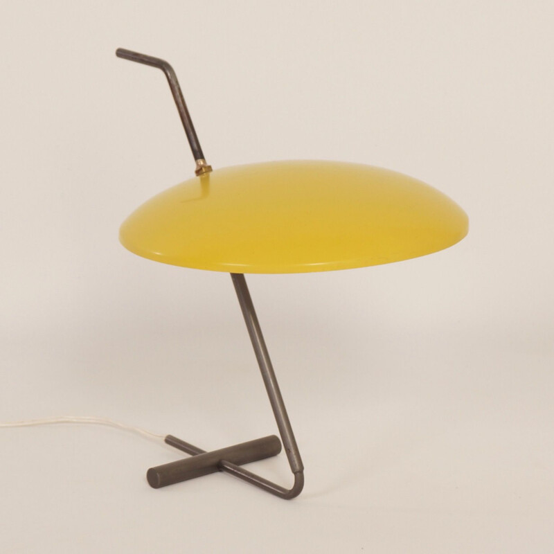 Lampe de bureau jaune vintage par Hoogervorst pour Anvia, 1950