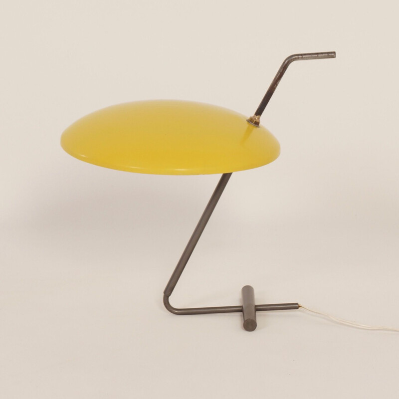 Lampe de bureau jaune vintage par Hoogervorst pour Anvia, 1950