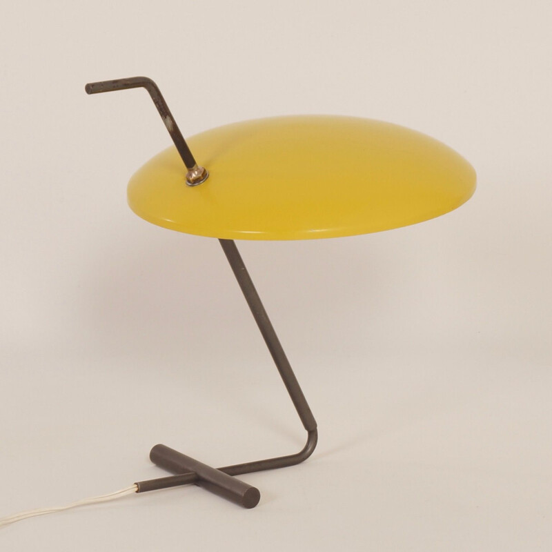 Vintage yellow desk lamp by Hoogervorst for Anvia, 1950s