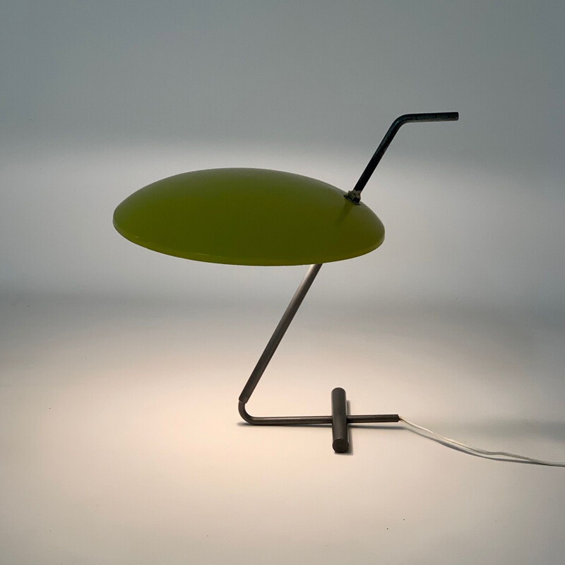 Vintage yellow desk lamp by Hoogervorst for Anvia, 1950s