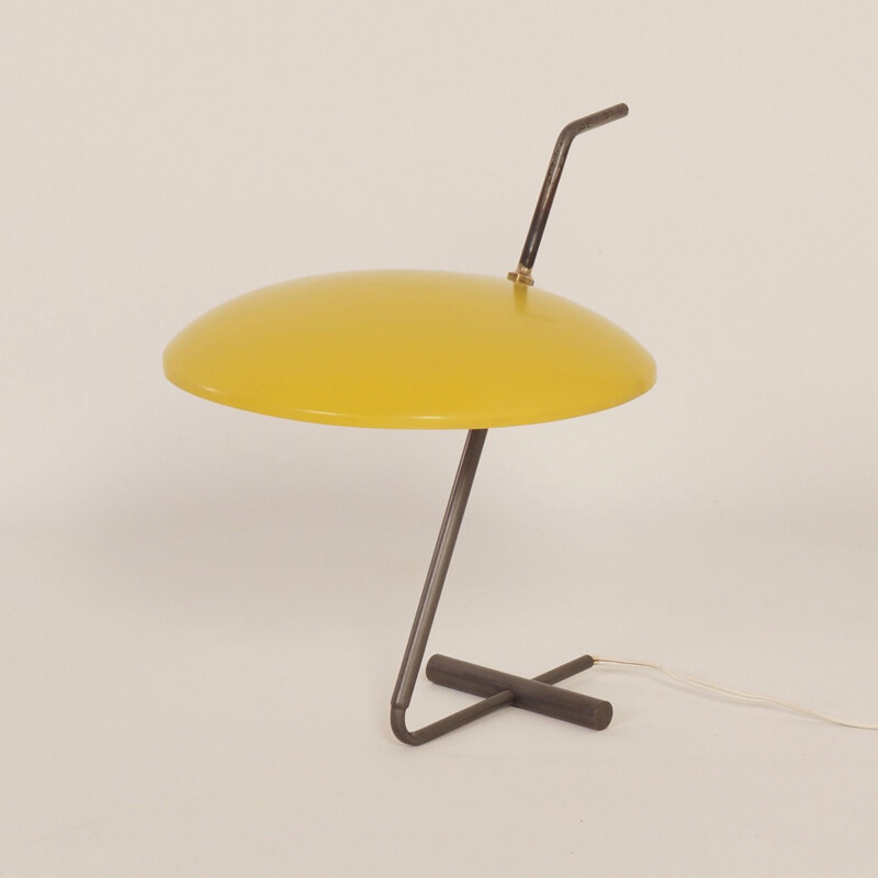 Vintage yellow desk lamp by Hoogervorst for Anvia, 1950s