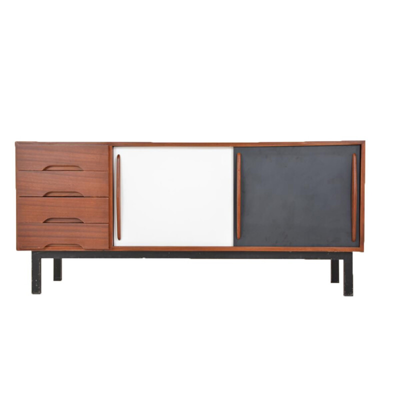 Vintage mahogany sideboard "Cansado," Charlotte Perriand 1956