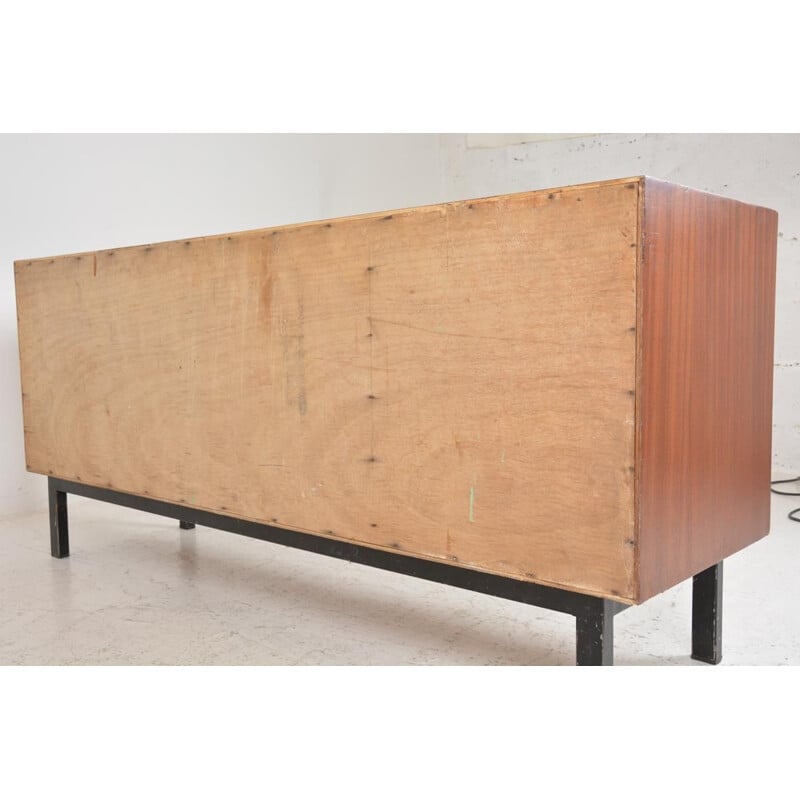 Vintage mahogany sideboard "Cansado," Charlotte Perriand 1956