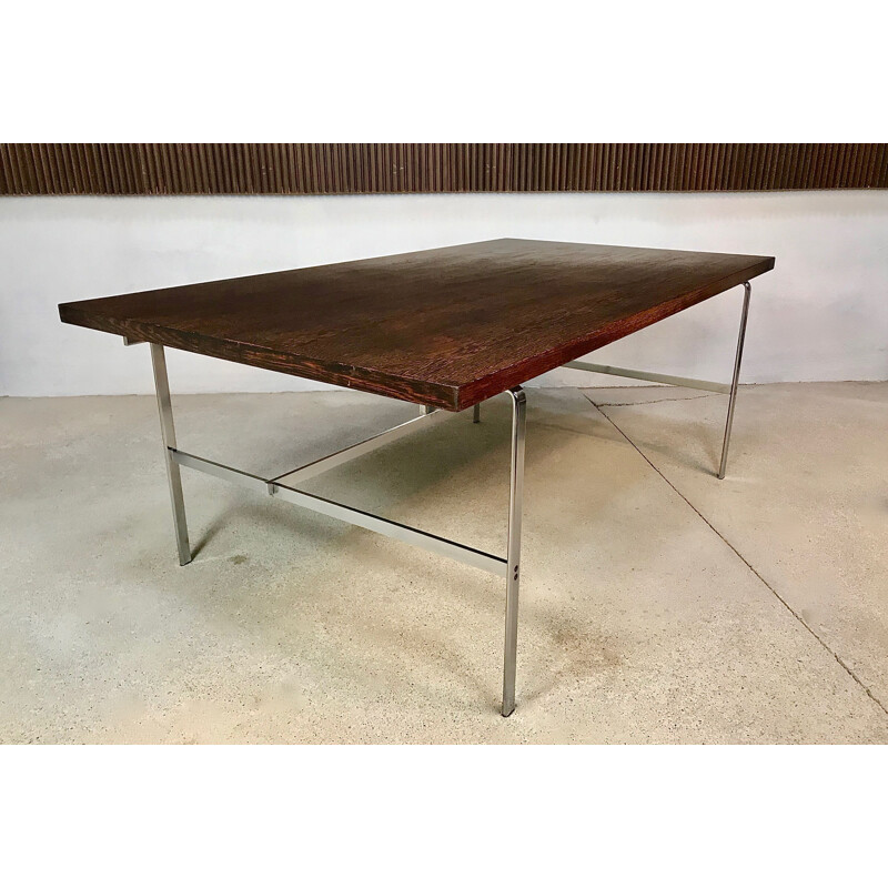 Vintage FK 196 writing desk for Alfred Kill in wood and glass 1960s