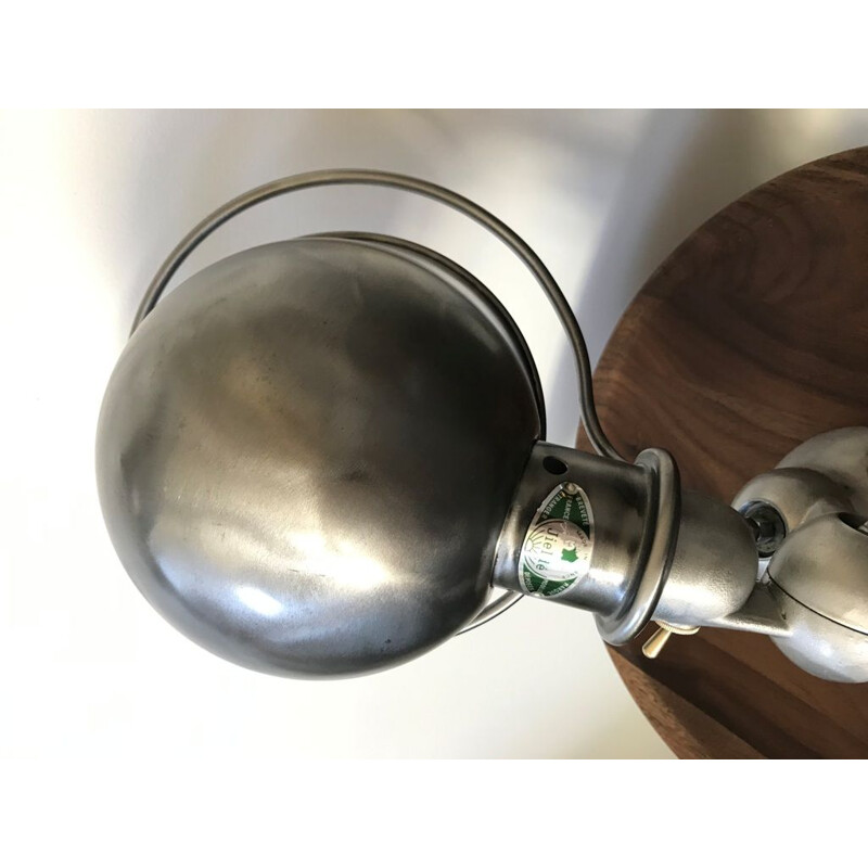 Vintage Jieldé sconce by Domecq in grey steel 1950