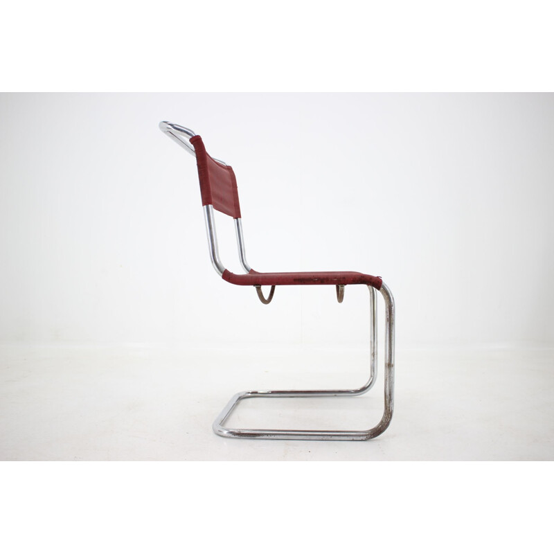 Chaise vintage Bauhaus par Mart Sam en chrome des années 1930