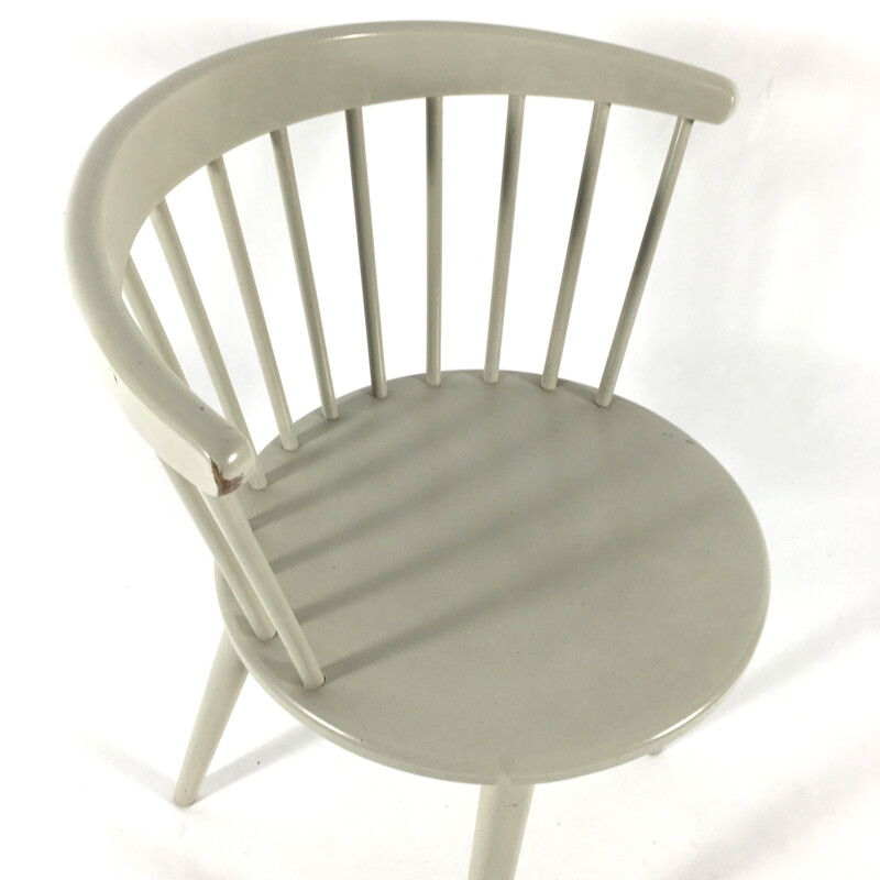 Nesto Scandinavian vintage chair in lacquered wood, Yngve Ekstrom - 1950s