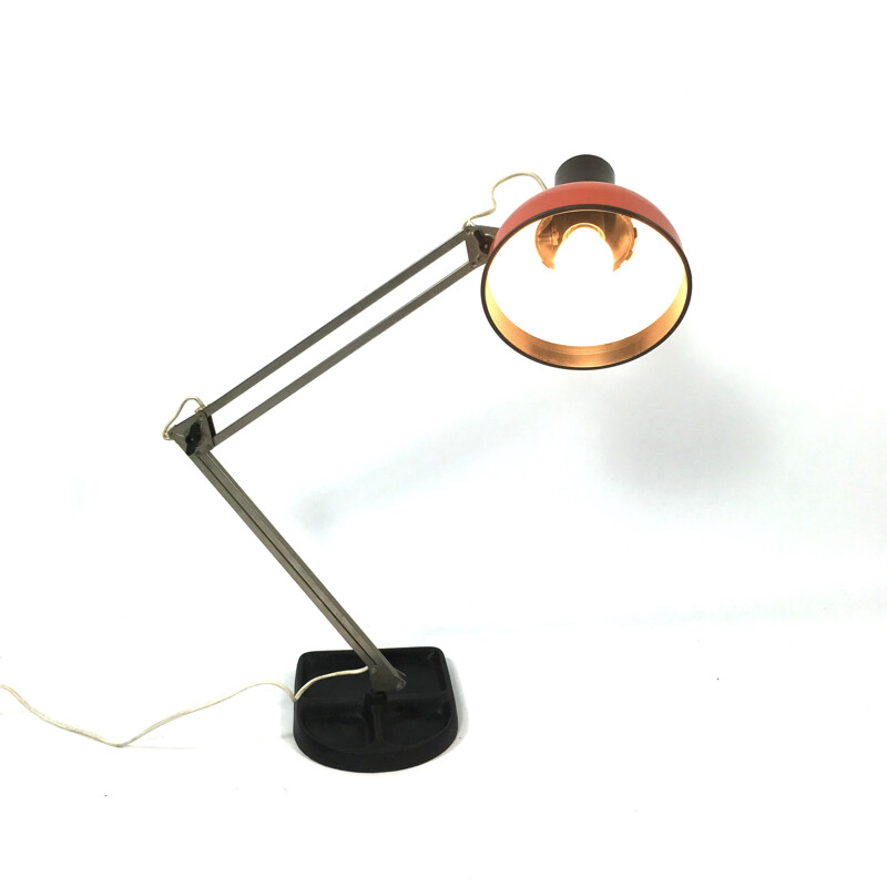 Scandinavian vintage metal lamp lival, Finland 1960