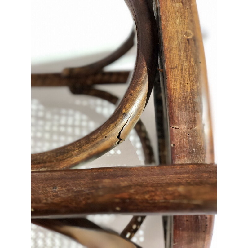 Pair of vintage chairs for Japy in wood 1930