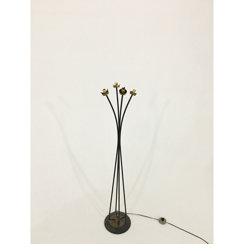 Vintage iron floor lamp from the 1950s