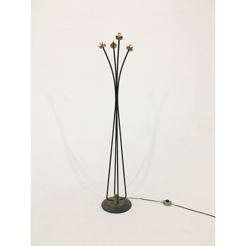 Vintage iron floor lamp from the 1950s