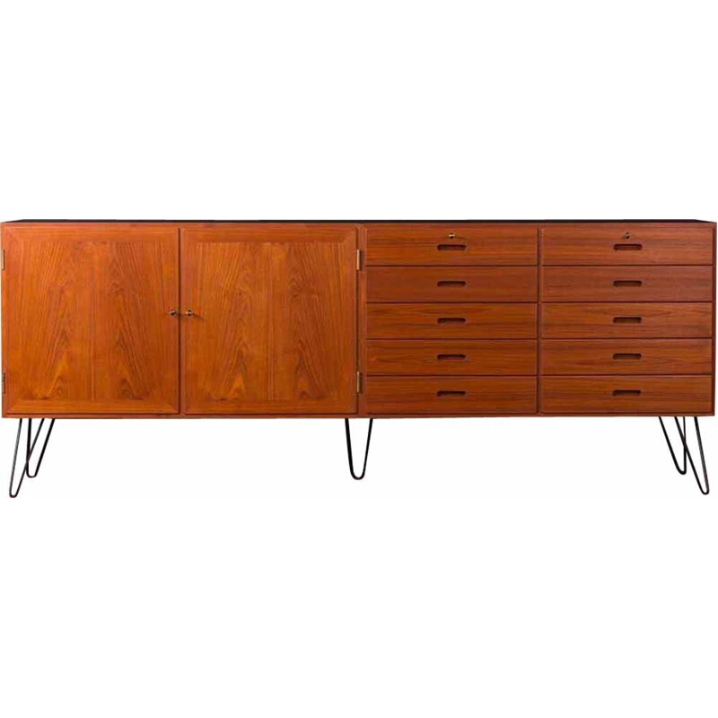 Vintage Danish sideboard in teak by Kai winding for Poul Jepesen, 1960s