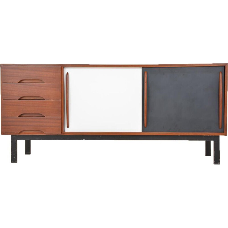 Vintage mahogany sideboard "Cansado," Charlotte Perriand 1956