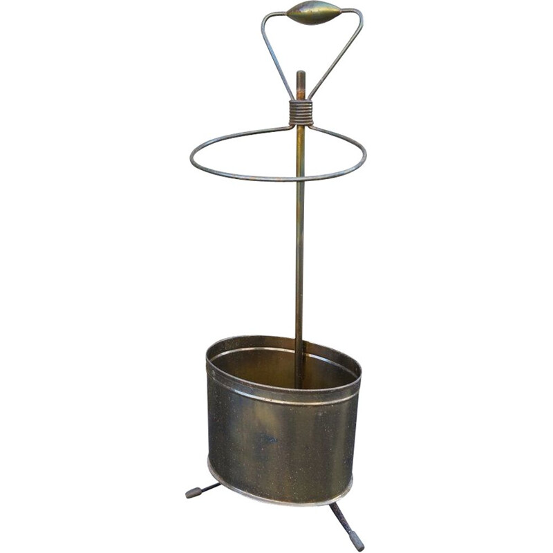 Mathieu Mategot's vintage metal umbrella stand 1950