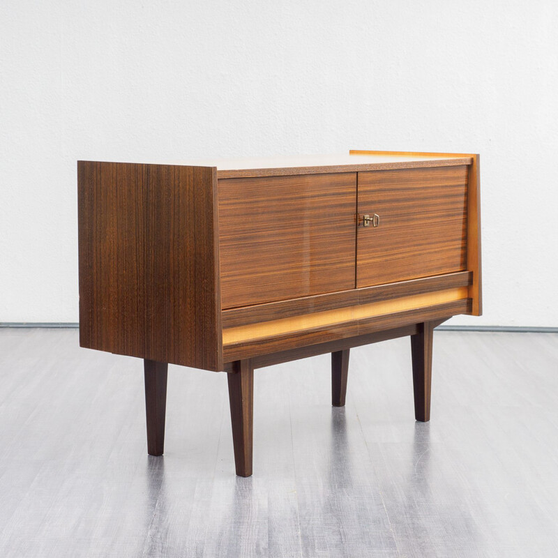 Vintage dresser in birchwood and walnut 1950s