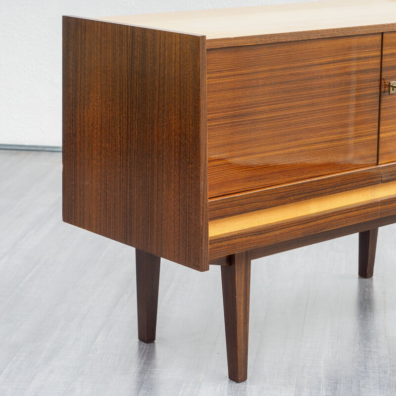 Vintage dresser in birchwood and walnut 1950s