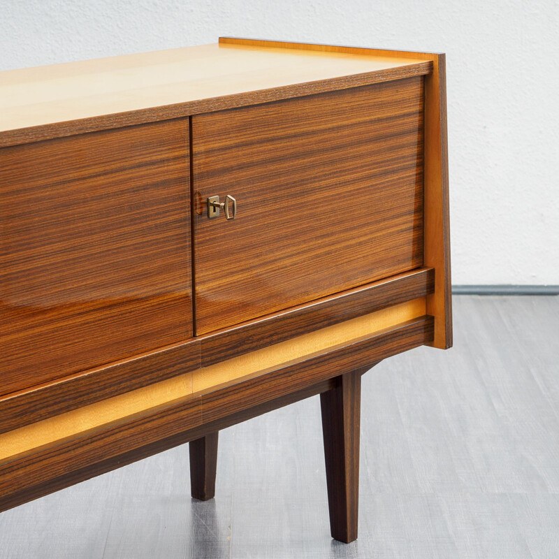 Vintage dresser in birchwood and walnut 1950s