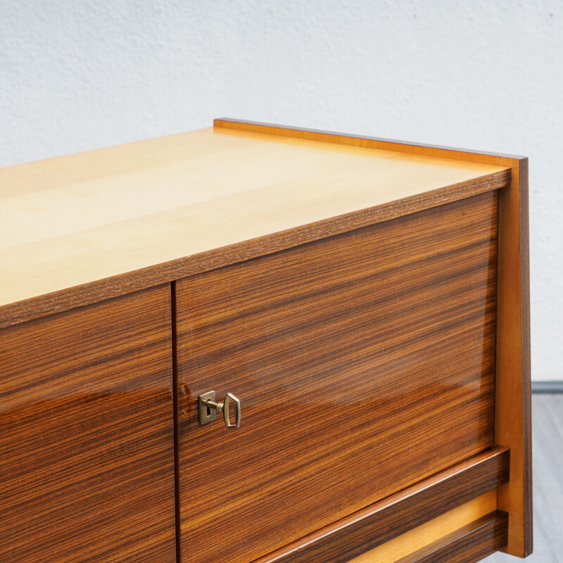 Vintage dresser in birchwood and walnut 1950s