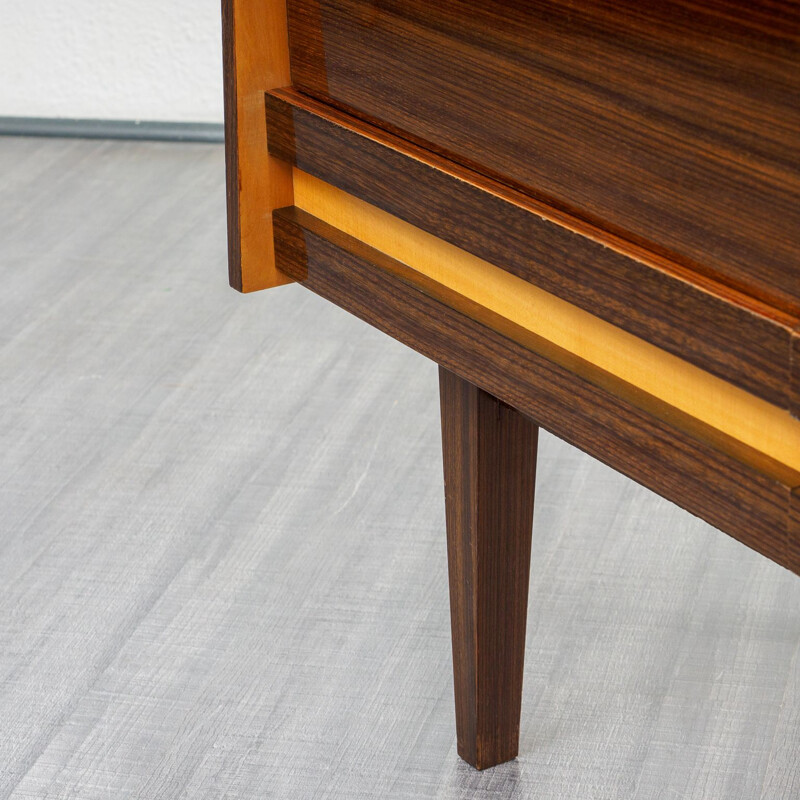 Vintage dresser in birchwood and walnut 1950s