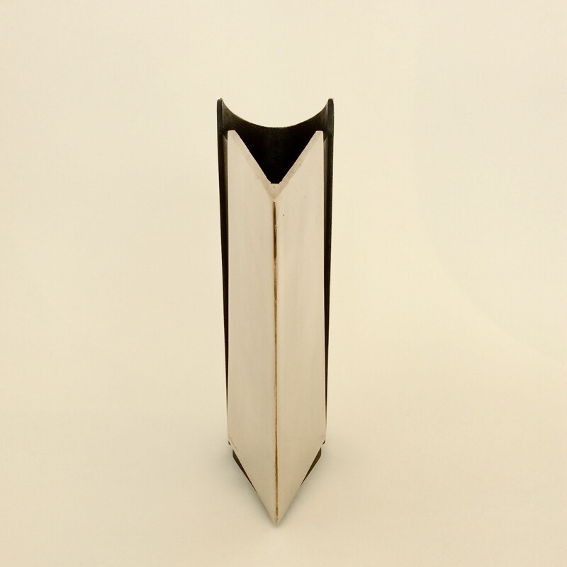 Vase vintage en bronze poli par Esa Fedrigolli, Italie, 1970