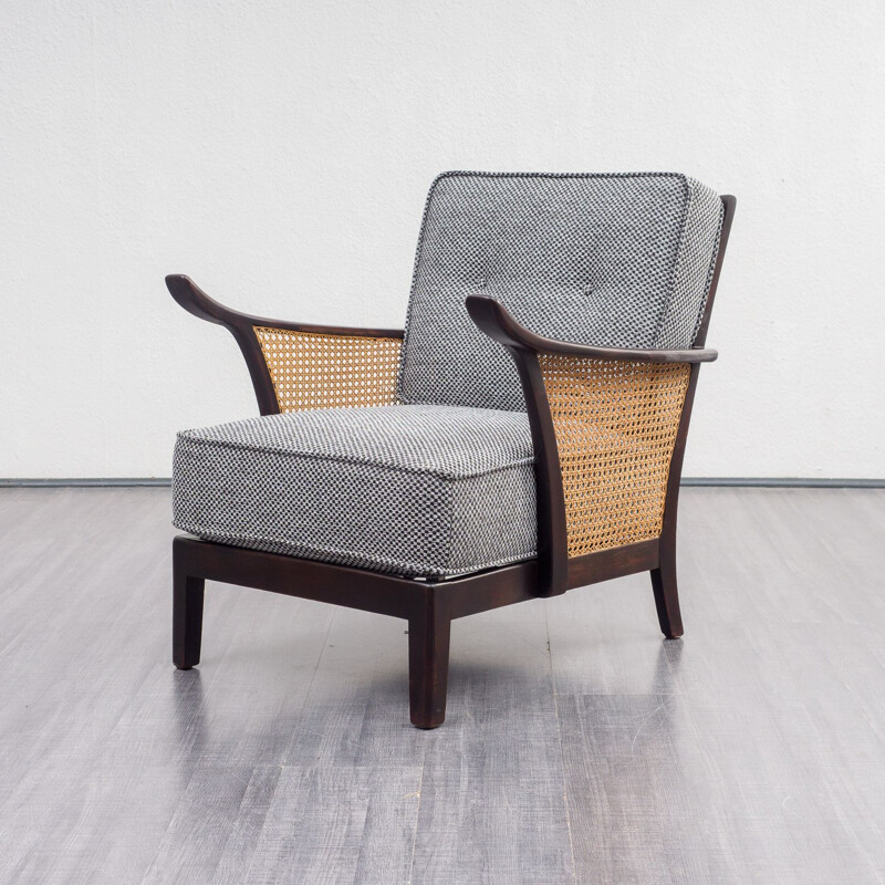 Fauteuil vintage avec maille, 1950