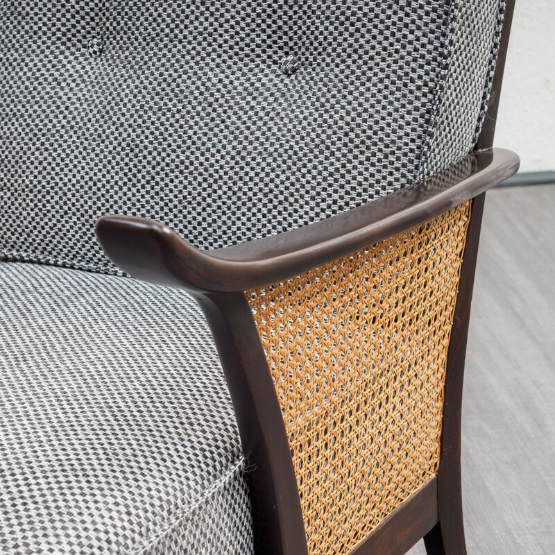 Fauteuil vintage avec maille, 1950